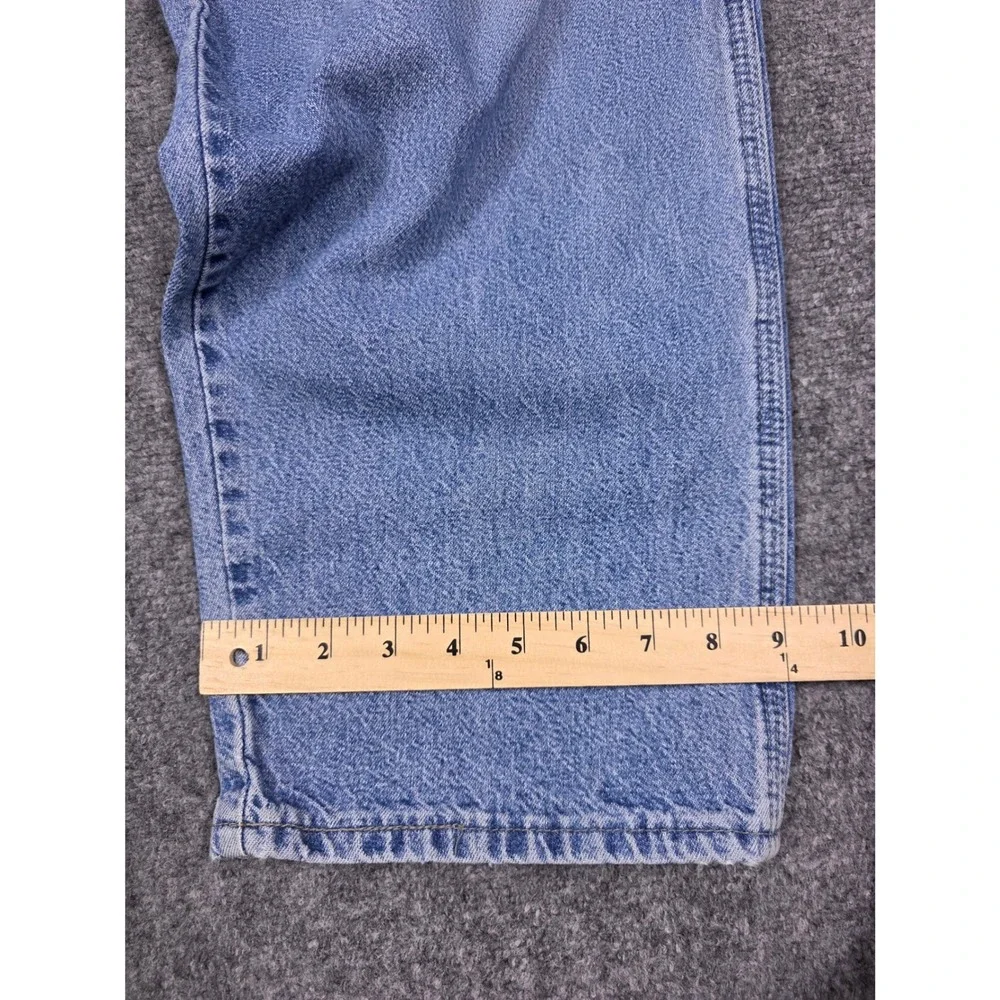 Vintage Wrangler Carpenter Pants Mens 33x32 Blue Light Wash Denim Workwear
